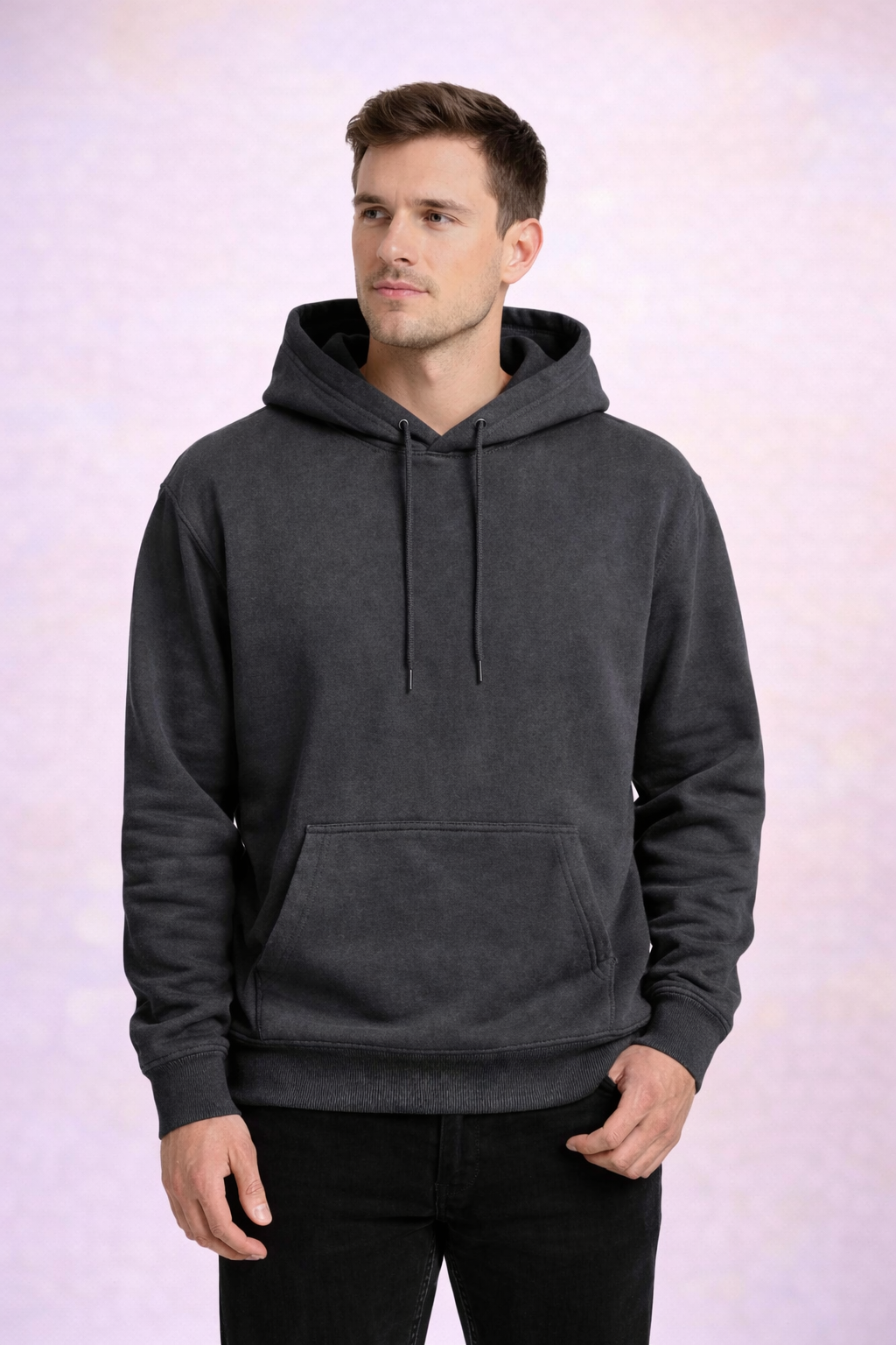 Men’s Non-Zipper Hoodie | Poly-Cotton Regular Fit Sweatshirt | Full Sleeve | 350 GSM | Made in India