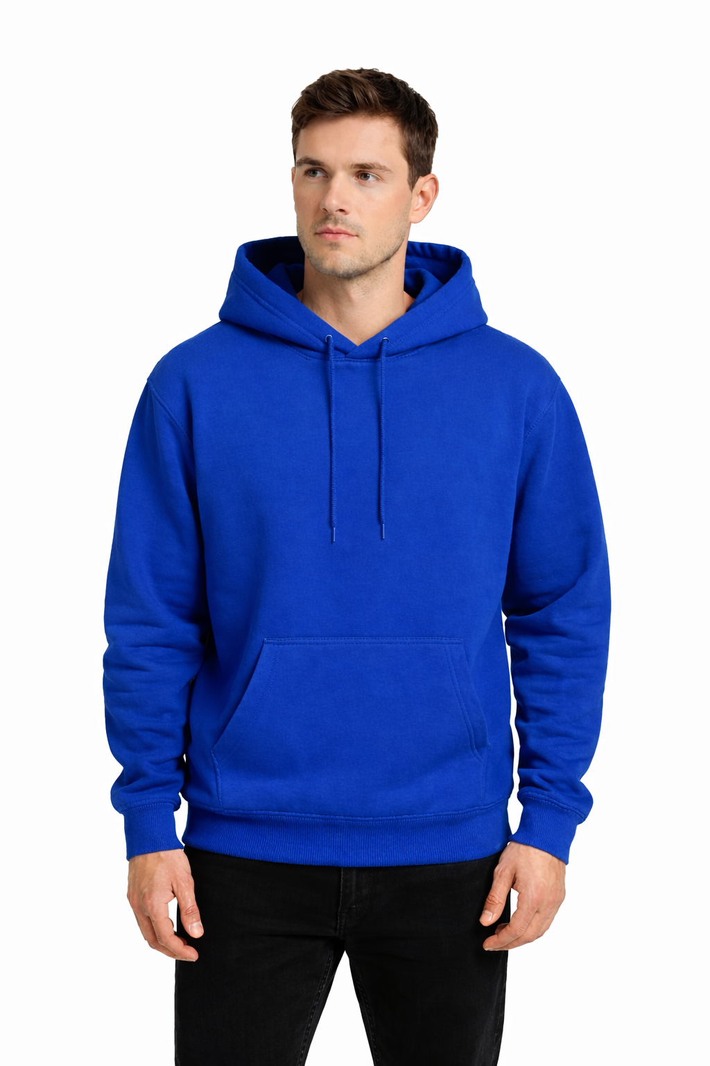 Men’s Non-Zipper Hoodie | Poly-Cotton Regular Fit Sweatshirt | Full Sleeve | 350 GSM | Made in India