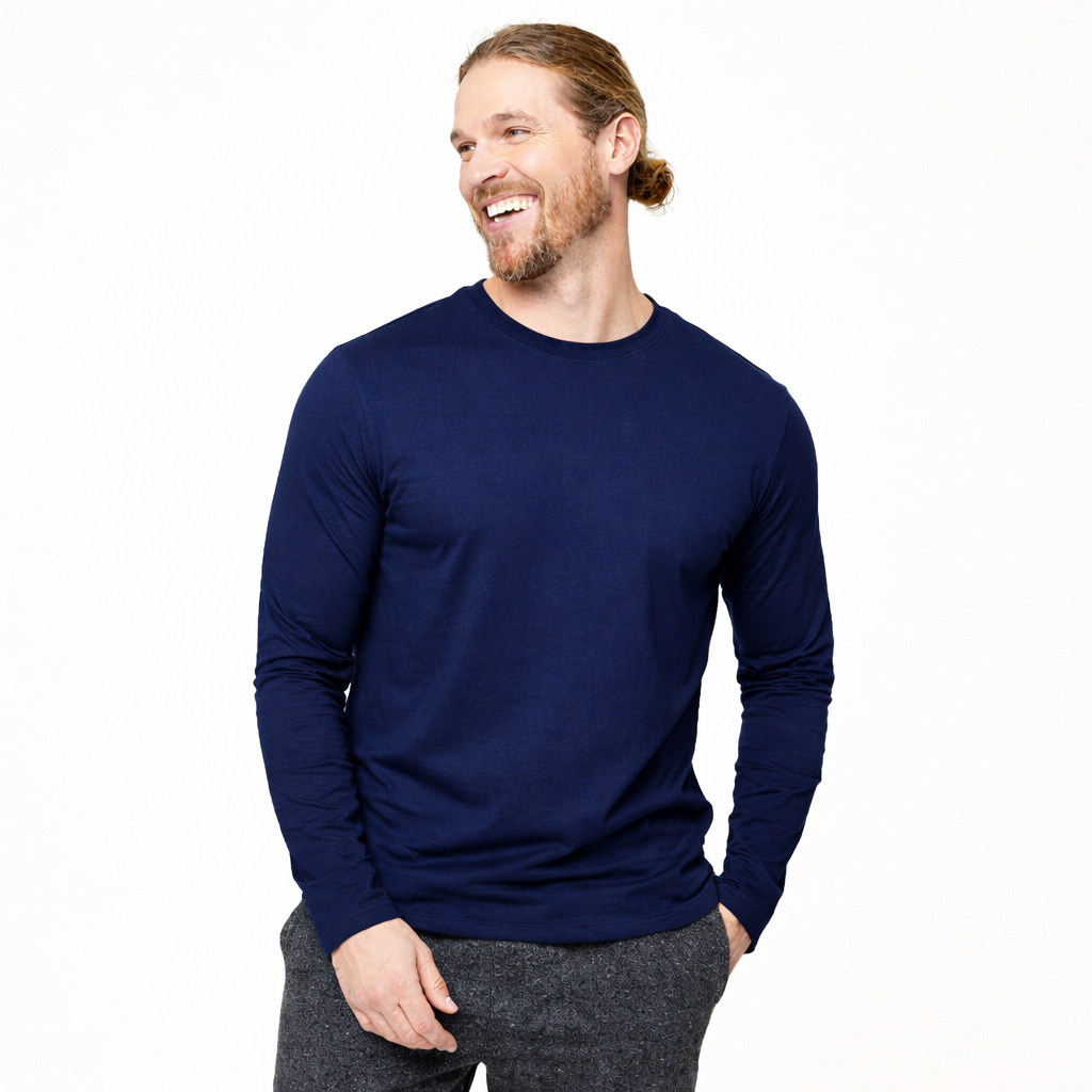 Men’s Full Sleeve Cotton T-Shirt | Pure Cotton Bio-Washed | Regular Fit | Round Neck | 180 GSM | Made in India