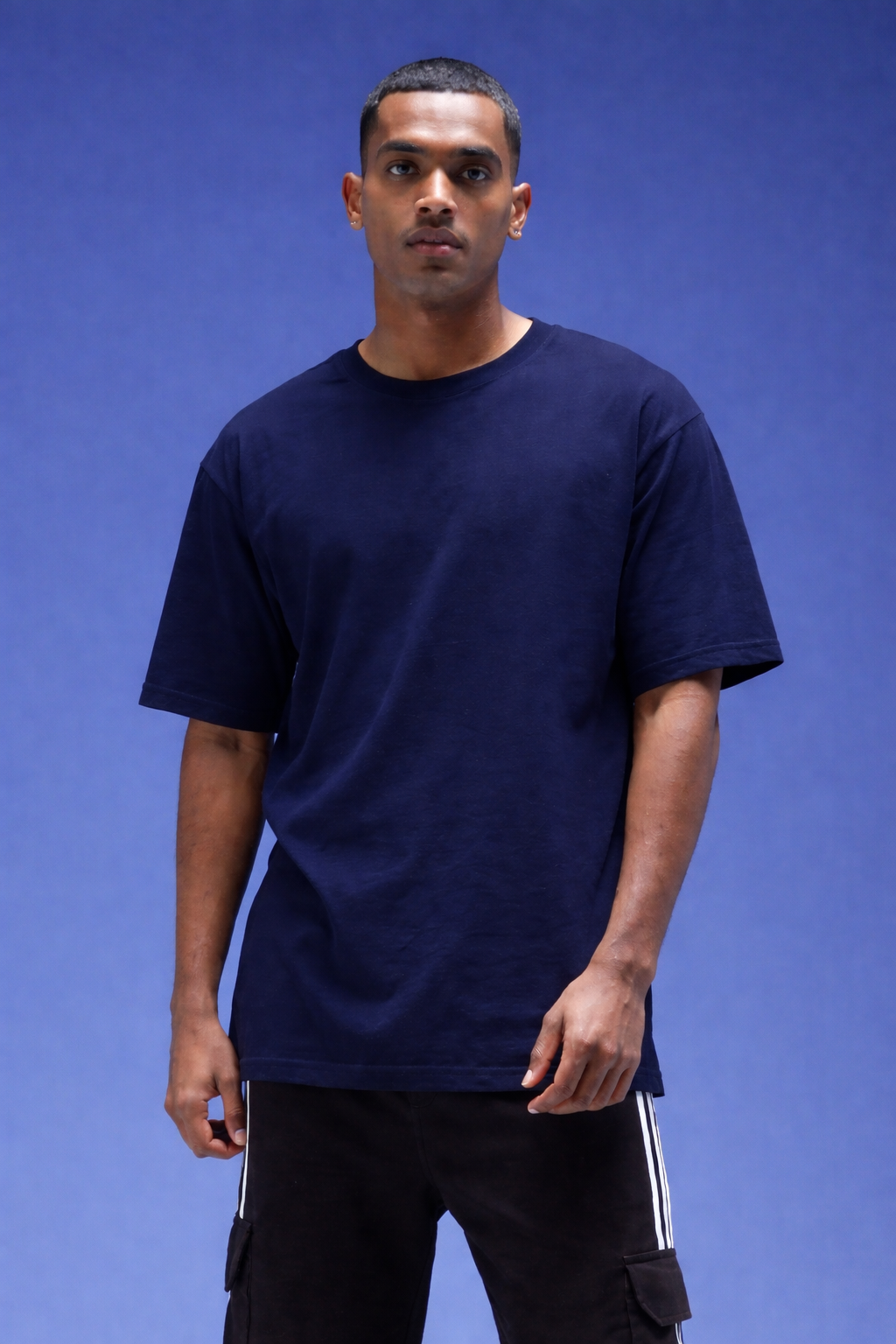 Men’s Oversized Cotton T-Shirt | Pure Cotton Bio-Washed | Round Neck Half Sleeve | 180 GSM | Made in India