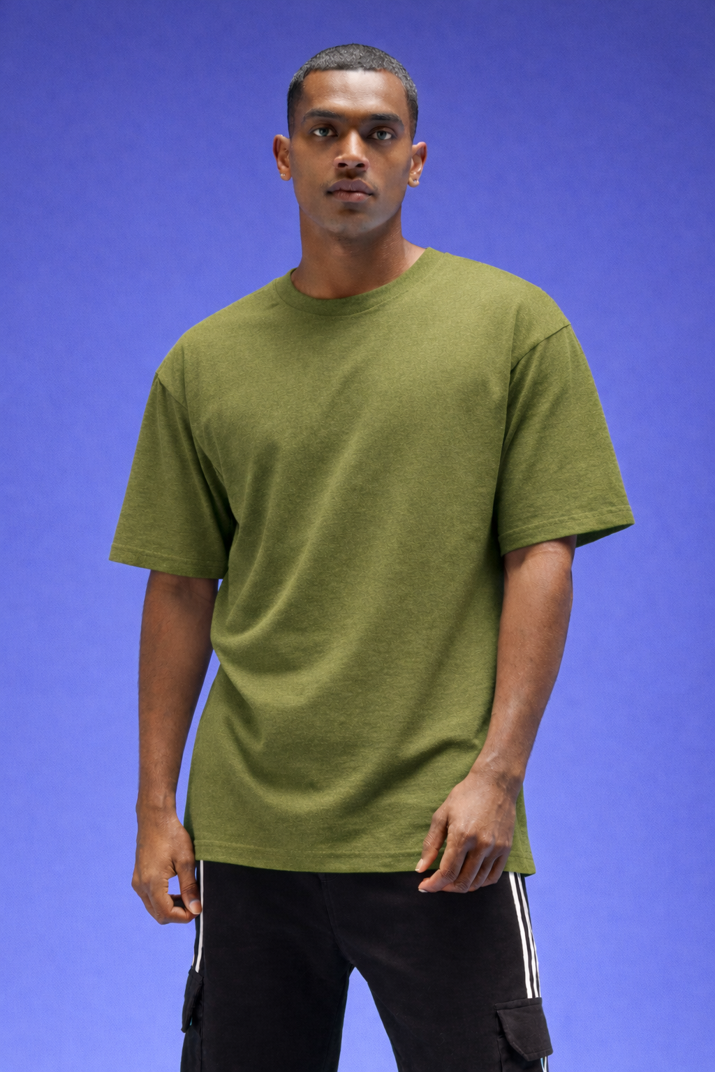 Men’s Oversized Cotton T-Shirt | Pure Cotton Bio-Washed | Round Neck Half Sleeve | 180 GSM | Made in India