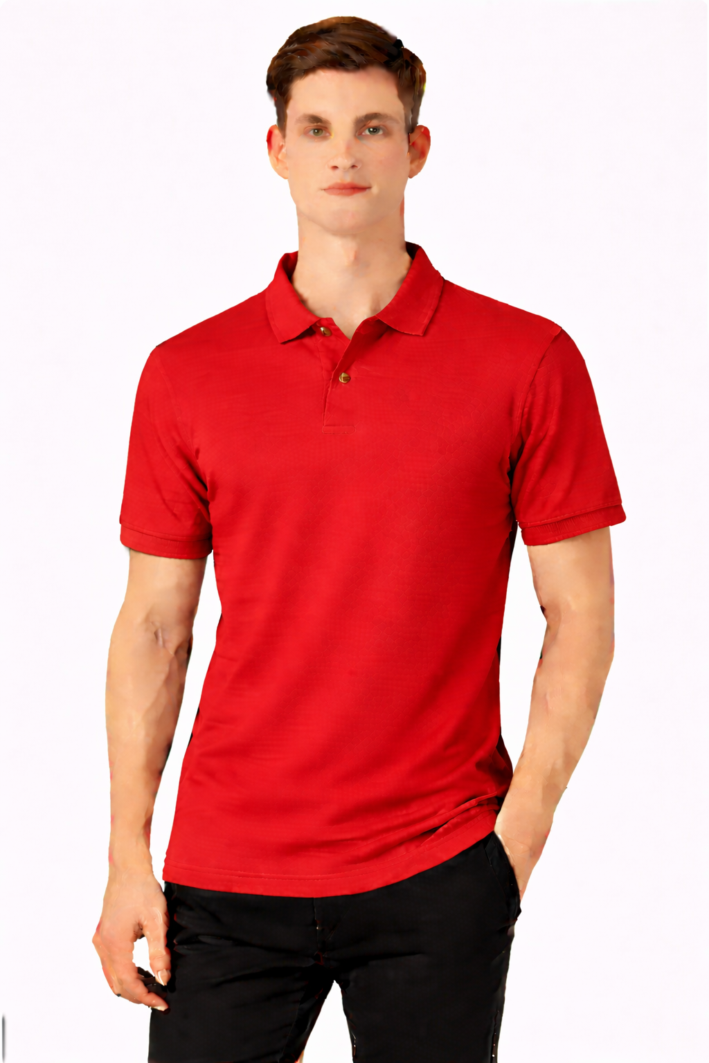 Men’s Plain Collar Neck T-Shirt | Poly-Cotton Regular Fit Half Sleeve Polo T-Shirt (230 GSM) | Made in India