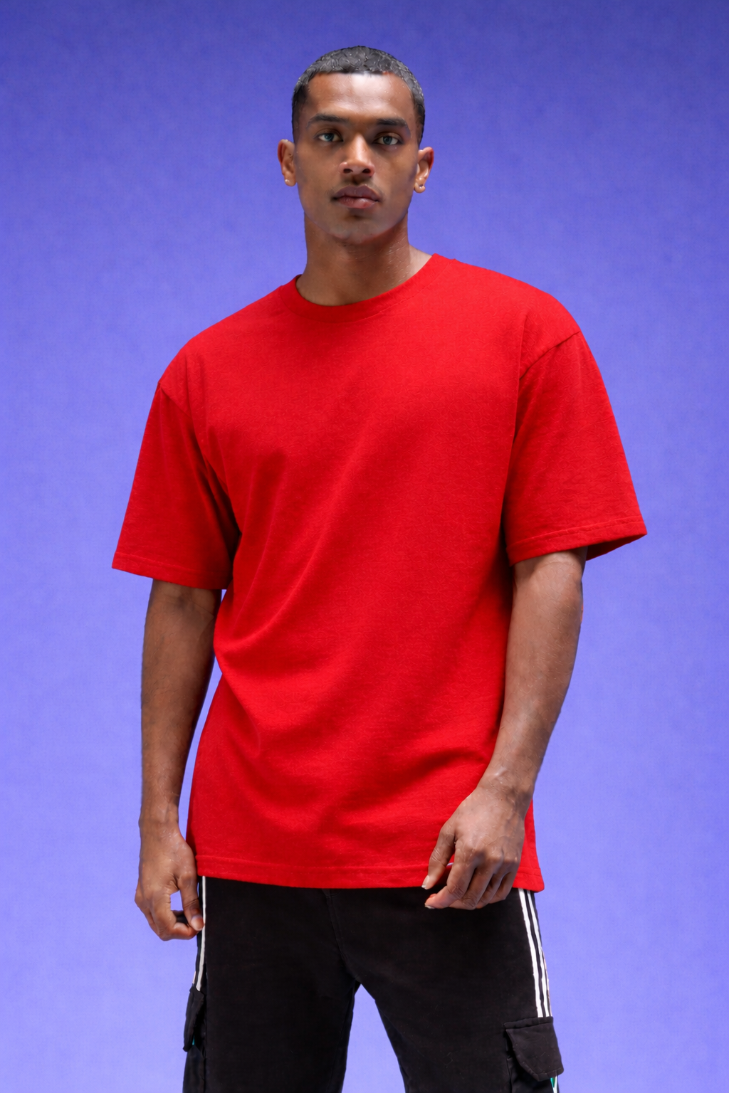 Men’s Oversized Cotton T-Shirt | Pure Cotton Bio-Washed | Round Neck Half Sleeve | 180 GSM | Made in India