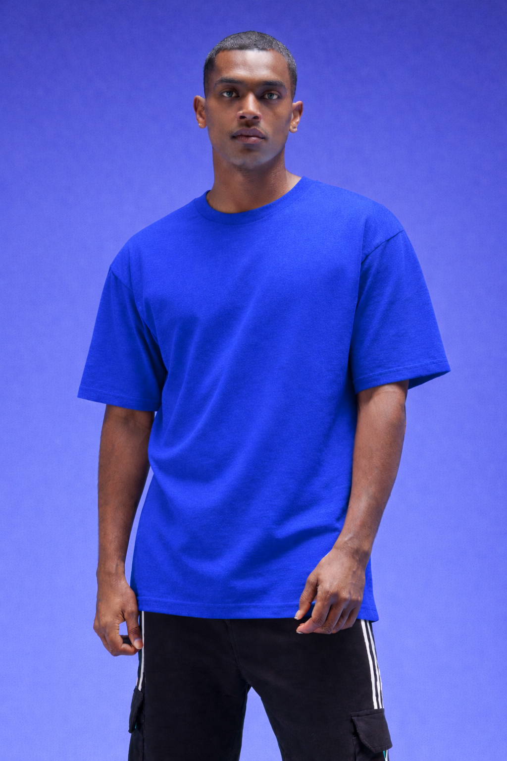 Men’s Oversized Cotton T-Shirt | Pure Cotton Bio-Washed | Round Neck Half Sleeve | 180 GSM | Made in India