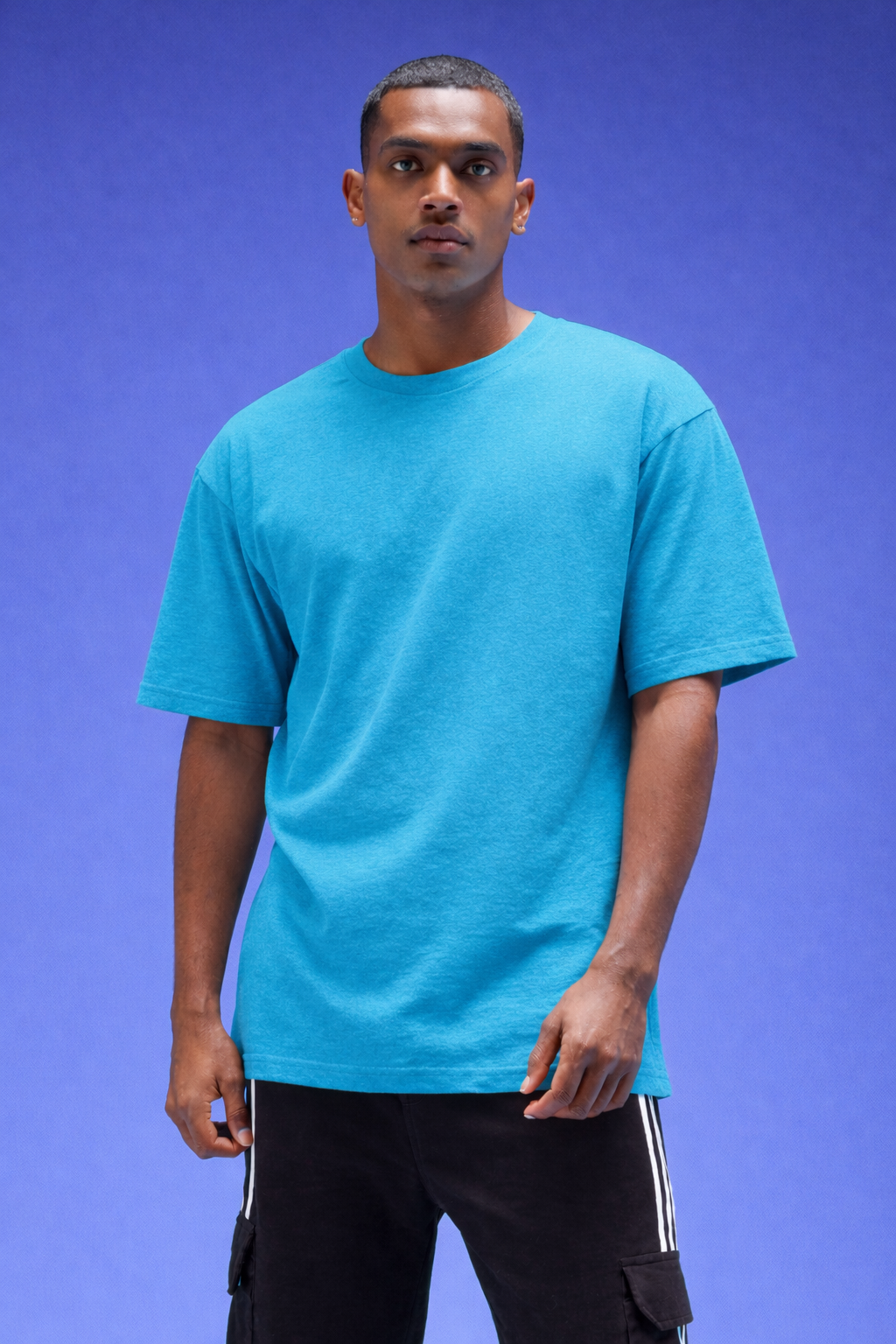 Men’s Oversized Cotton T-Shirt | Pure Cotton Bio-Washed | Round Neck Half Sleeve | 180 GSM | Made in India