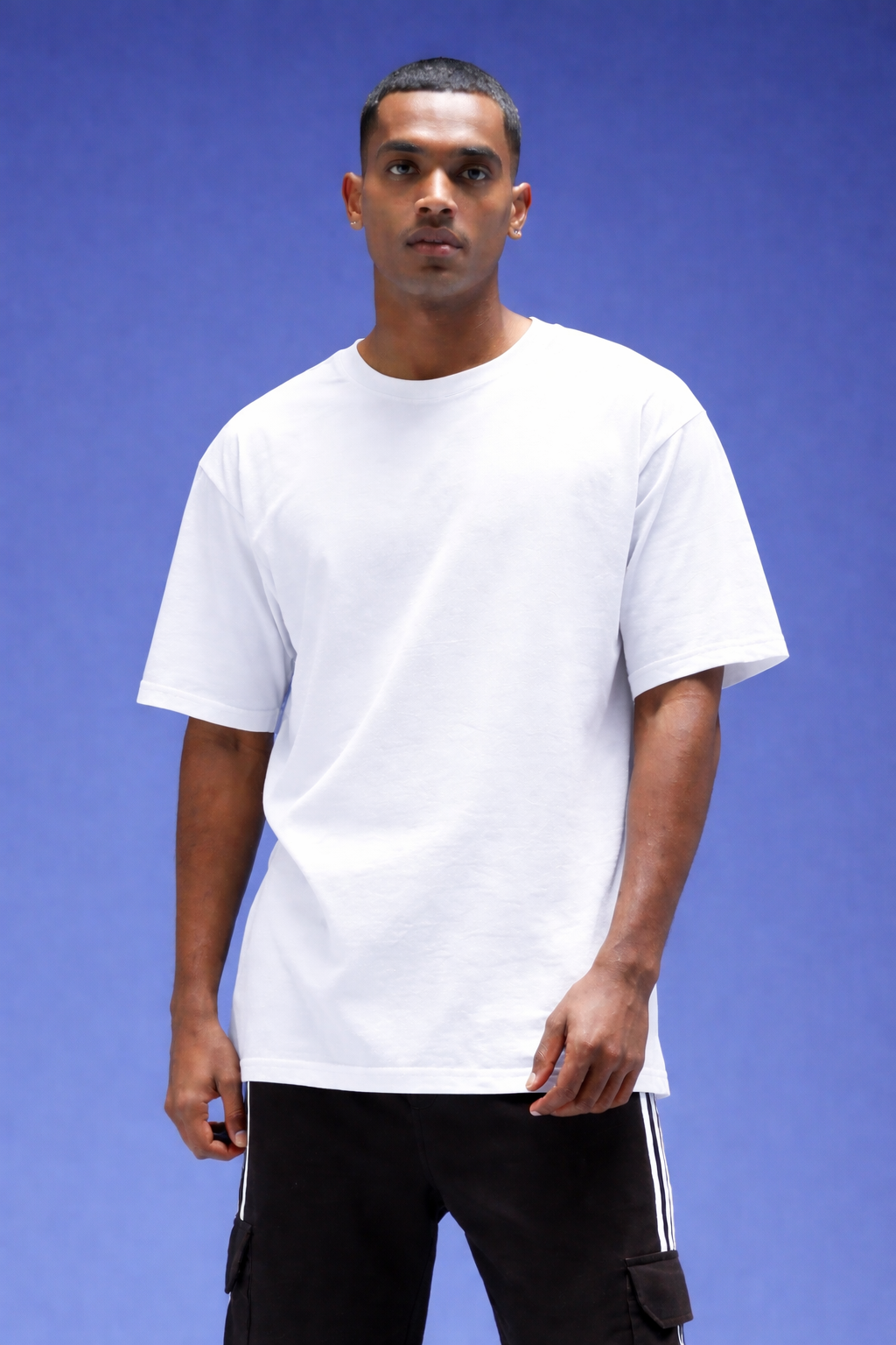 Men’s Oversized Cotton T-Shirt | Pure Cotton Bio-Washed | Round Neck Half Sleeve | 180 GSM | Made in India