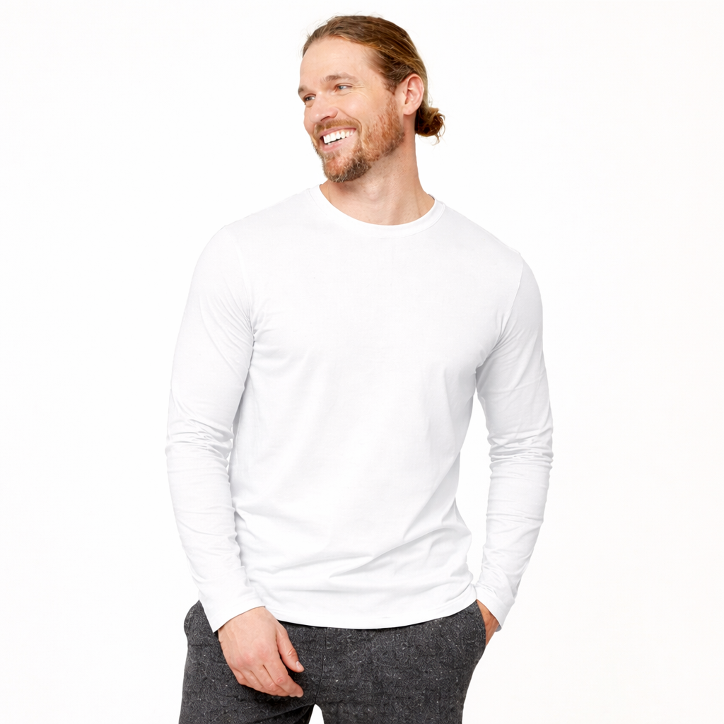 Men’s Full Sleeve Cotton T-Shirt | Pure Cotton Bio-Washed | Regular Fit | Round Neck | 180 GSM | Made in India