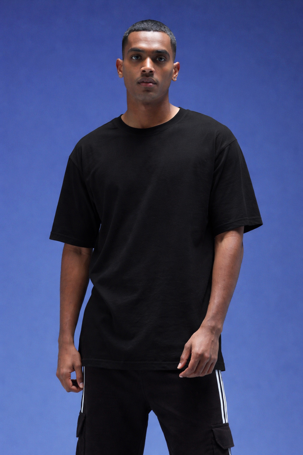 Men’s Oversized Cotton T-Shirt | Pure Cotton Bio-Washed | Round Neck Half Sleeve | 180 GSM | Made in India