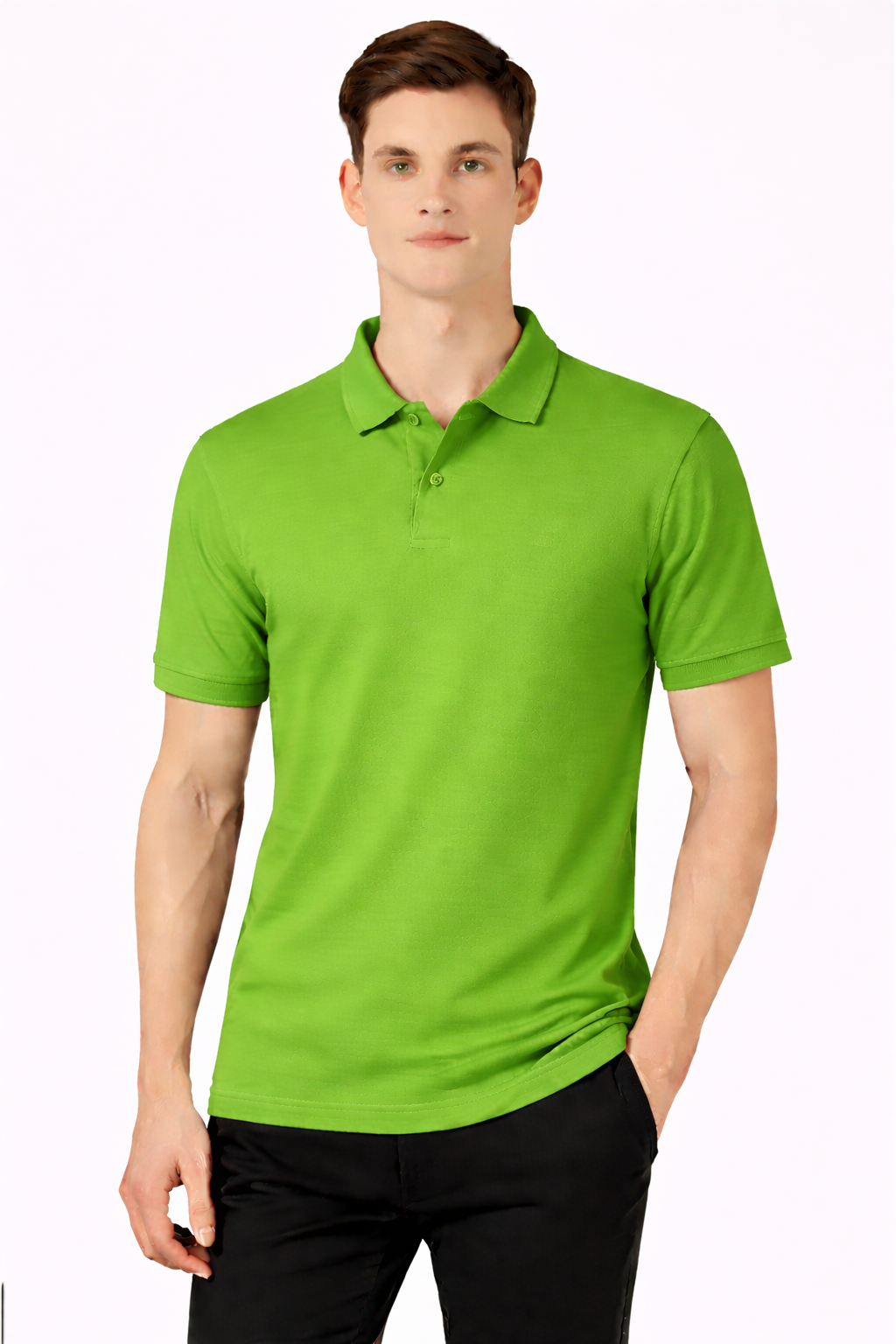 Men’s Plain Collar Neck T-Shirt | Poly-Cotton Regular Fit Half Sleeve Polo T-Shirt (230 GSM) | Made in India